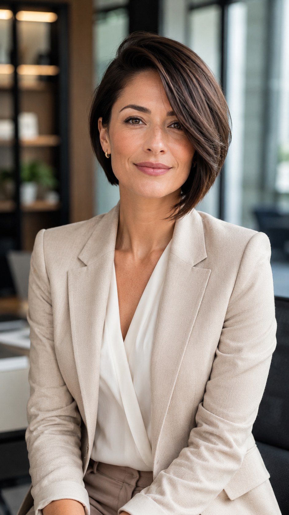 8. The Side-Swept Bob