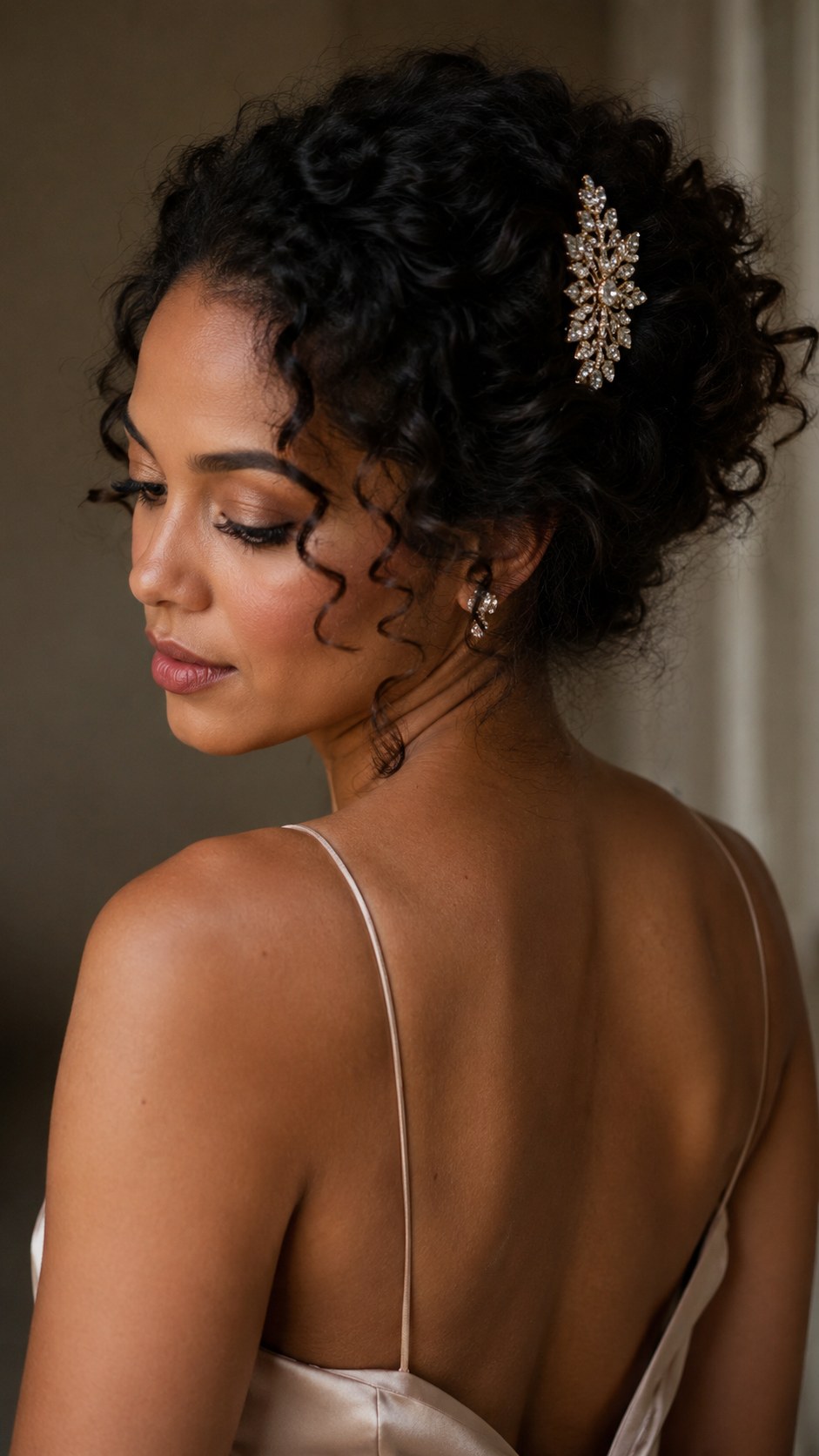 2. The Low Curly Bun