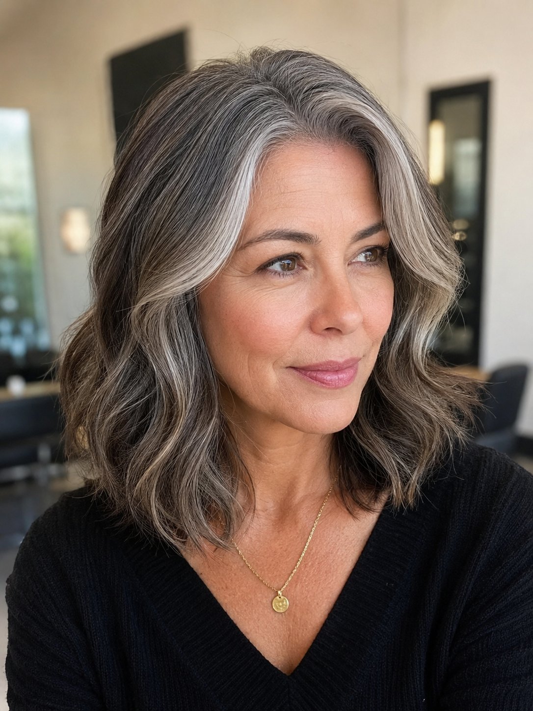 Woman with a soft shadow-root blend and no harsh regrowth line