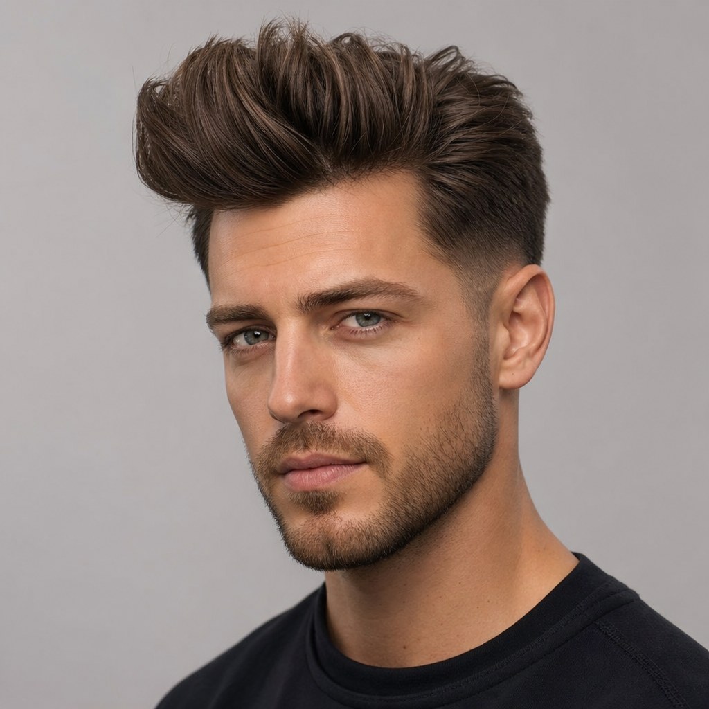 8. The Quiff haircut for men with thick hair
