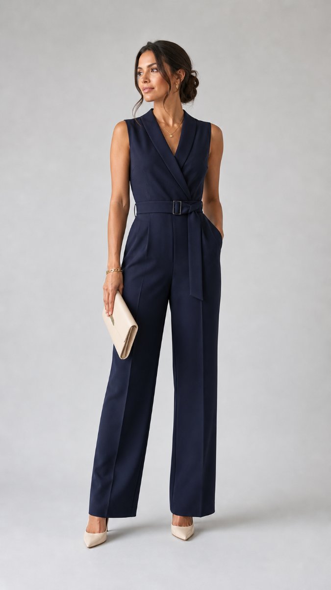 Businesswoman in a coordinated co-ord set for a summer networking event